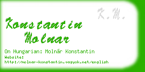 konstantin molnar business card